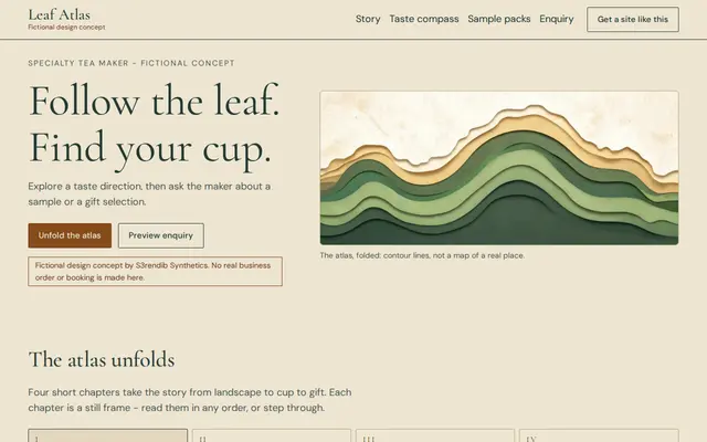 Leaf Atlas ආදර්ශ නිර්මාණයේ පෙරදසුන